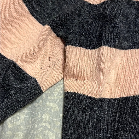 Rue21 Black and Pink Stripe Short-Sleeve Crewneck Sweater - Picture 3 of 4